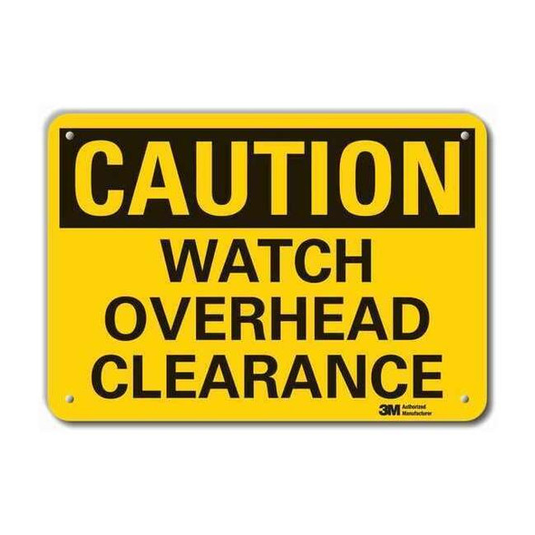 Caution Sign, 10 in Height, 14 in Width, Plastic, Horizontal Rectangle, English