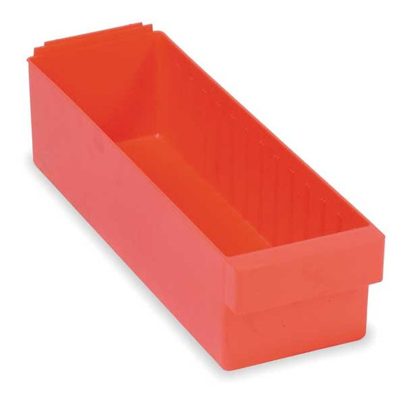 Quantum Storage Systems Drawer Bin,Red,Polystyrene,4 5/8 in QED603RD