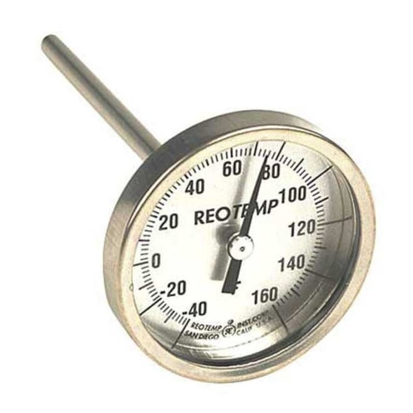 Reotemp Bimetal Therm,2-3/8 In Dial,-10to100C HH3602C53PS