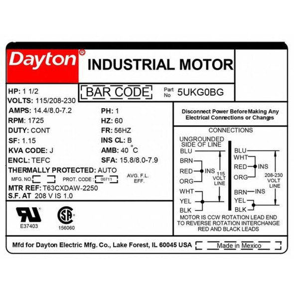 Dayton 5UKG0