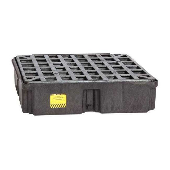 Spill Deck, 15 gal Spill Capacity, 1 Drums, 2,000 lb Load Capacity, Polyethylene