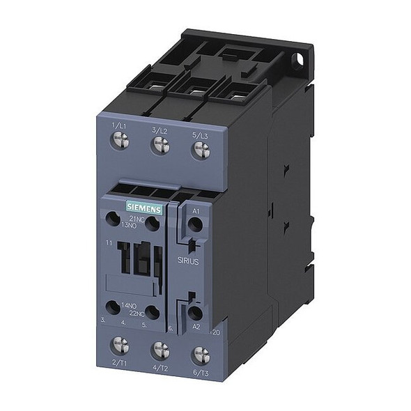 IEC Magnetic Contactor, 1NC/1NO, 110V-120V AC, 3 P, Non-Reversing, Screw
