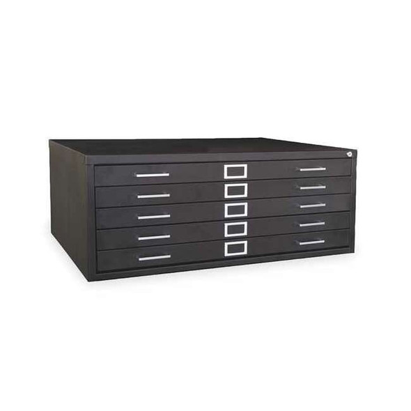 Manufacturer Varies Cabinet,Flat File,5 Drawer,Black 2CLA8