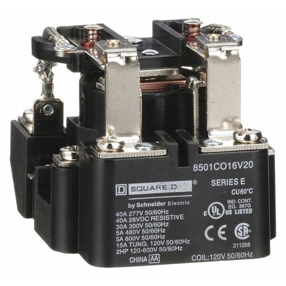 Through Panel, Open Power Relay, Square, 30 A, 8, Screw