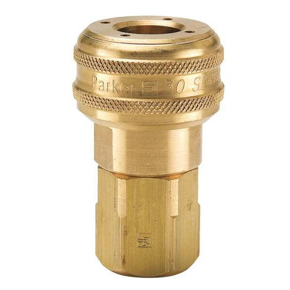 Parker Coupler Body,Brass,FNPT,1/4 In. Pipe B33