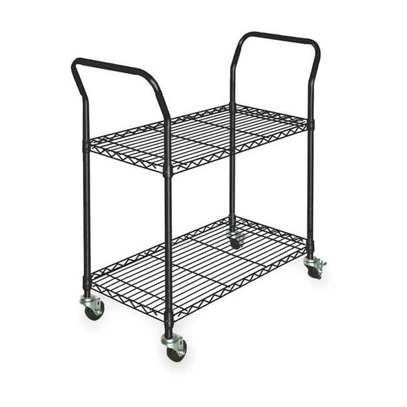 Manufacturer Varies Wire Cart, 2 Shelf,L41 x W18 x H39 In. 3TPC8