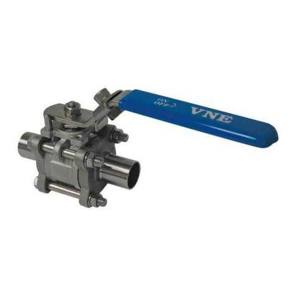 Vne 1/2" Butt Weld Stainless Steel Sanitary Ball Valve 2-Way E90WW-6.5