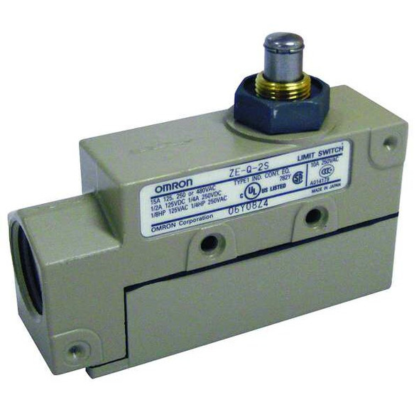 Limit Switch, Plunger, SPDT, 15A at 480V AC, Actuator Location: Top
