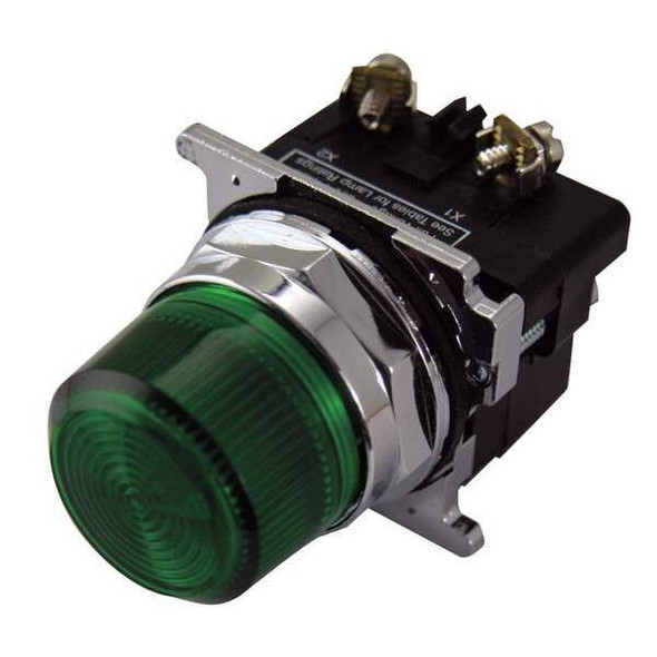 Eaton Pilot Light, Green, 30mm, Incandescent 10250T201NC2N