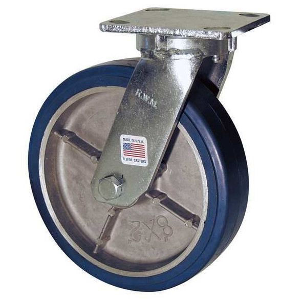 Rwm Kingpinless Swivel Plate Caster,1500 lb. 47-GTB-0620-S