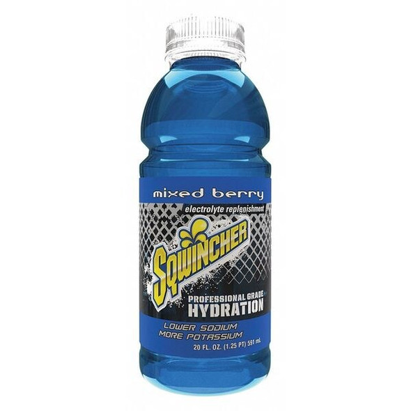 Sqwincher Sports Drink Mixed Berry 20 oz., PK24 159030530