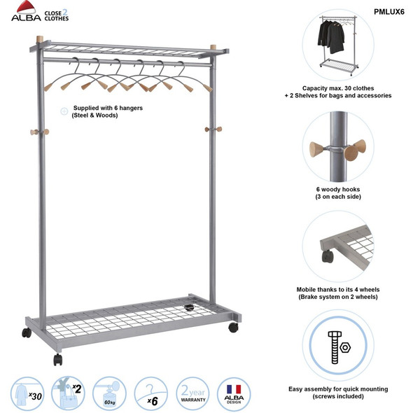 Alba  Garment Rack PMLUX6