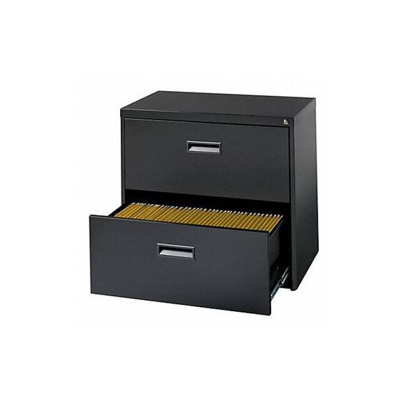 Hirsh 30" W 2 Drawer Lateral File Cabinet, Black,  Letter 19296