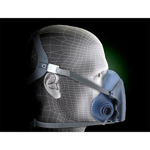 3m Half Mask Respirator, 7500, Not Rated, Bayonet, Size, M 0 Cartridges Included 7502