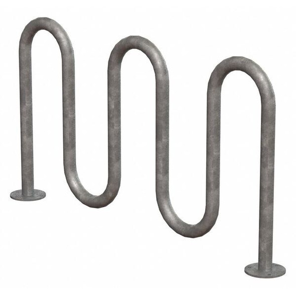 Madrax Bike Rack,Galv,(7)Bikes,36 in. H,3 in. W QS-H36-7-SF-G