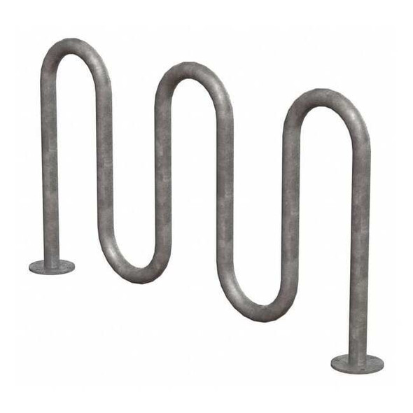 Madrax Bike Rack,Galv,(7)Bikes,36 in. H,3 in. W QS-H36-7-SF-G