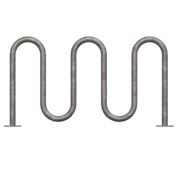 Madrax Bike Rack,Silver Color,7 Cap.,3" W QS-H36-7-SF-G
