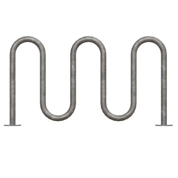 Madrax Bike Rack,Galv,(7)Bikes,36 in. H,3 in. W QS-H36-7-SF-G