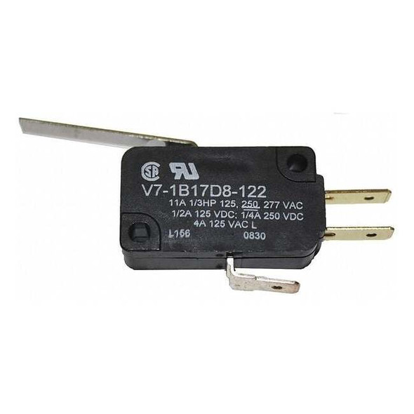 Snap Action Switch - SPDT, Short Lever, 11A 250V AC, Quick Connect Terminals