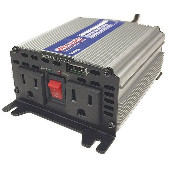 Power Inverter, Modified Sine Wave, 400 W Peak, 200 W Continuous, 2 Outlets