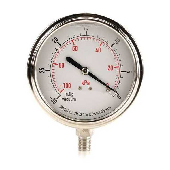 Manufacturer Varies Commercial Vacuum Gauge,  +/-3-2-3%, Sil 4CFJ5