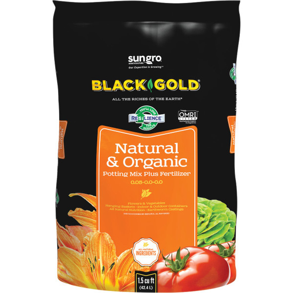 Black Gold 1.5 Cu. Ft. 38 Lb. All Purpose Natural & Organic Potting Soil Mix Black Gold 1.5 Cu. Ft. 38 Lb. All Purpose Natural & Organic Potting Soil Mix