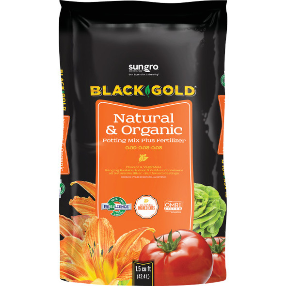 Black Gold 1.5 Cu. Ft. 38 Lb. All Purpose Natural & Organic Potting Soil Mix