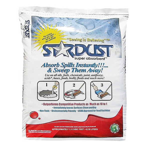 Stardust Spill Products Loose Sorbent, 8 gal, Universal, White D15CF