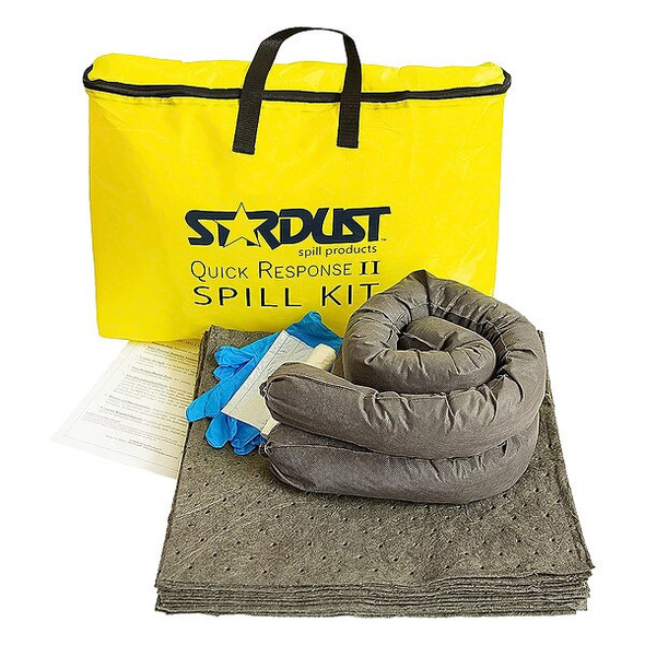 Stardust Spill Products Spill Kit, Chem/Hazmat, Yellow D715 Stardust Spill Products Spill Kit, Chem/Hazmat, Yellow D715