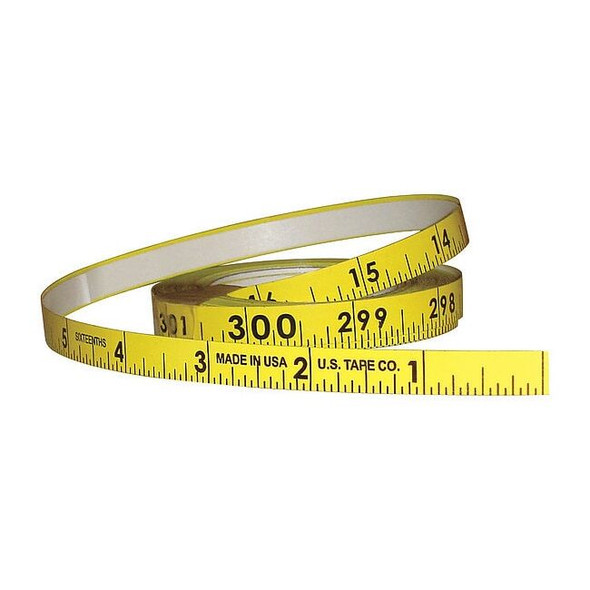 Us Tape 300 in Adhesive Tape Measure, 3/8 in Blade 58502