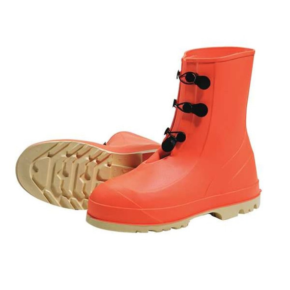 Tingley Men's HazProof Mid Rubber Boots, Steel Toe, 11" Height, Orange, 13 82330