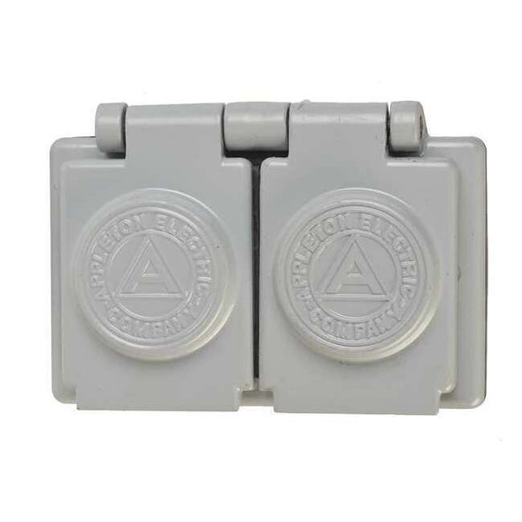 Weatherproof Cover, 1 Gang, Malleable Iron, Duplex Receptacle Cover Type