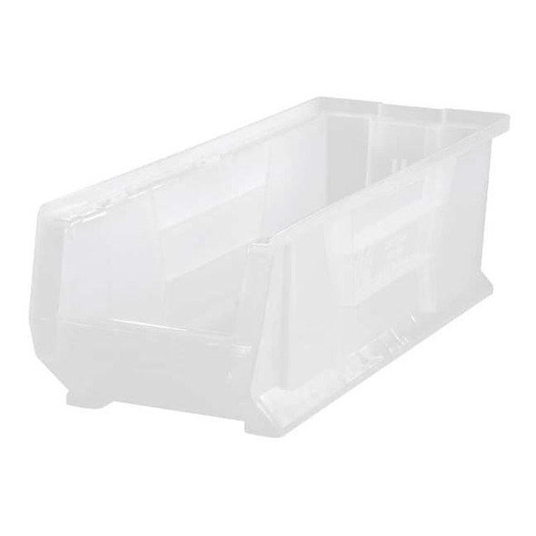Storage Bin, Polypropylene, Clear, 9 in H, 8 1/4 in W, 23 7/8 in L