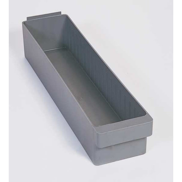 Drawer Storage Bin, High Impact Polystyrene, Blue, 4 5/8 in H, 5 9/16 in W, 23 7/8 in L