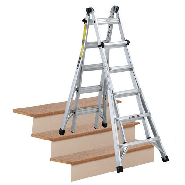 Multipurpose Ladder, Extension Ladder, Scaffold Ladder, Staircase Ladder, Stepladder Configuration