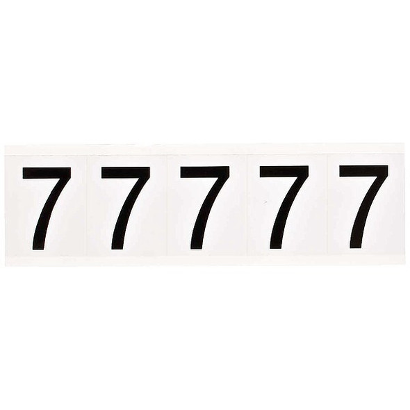 Brady Number Label,1-15in.H Character,Vinyl, PK5 9714-7