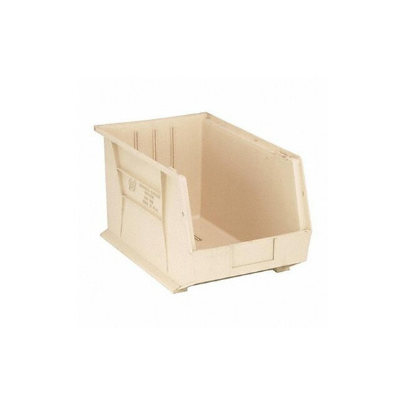 Hang & Stack Storage Bin, Polypropylene, Ivory, 10 in H, 11 in W, 18 in L