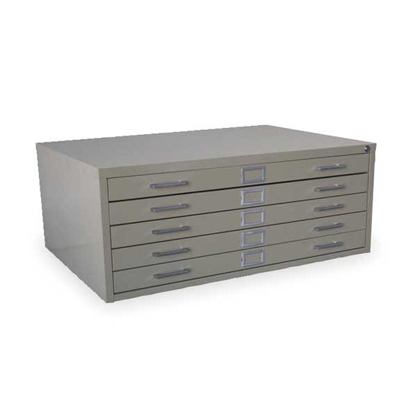 Manufacturer Varies Cabinet,Flat File,5 Drawer,Putty 2CLC1