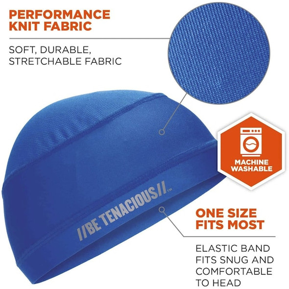 Ergodyne High Performance Cap,Blue,Universal Size 6632