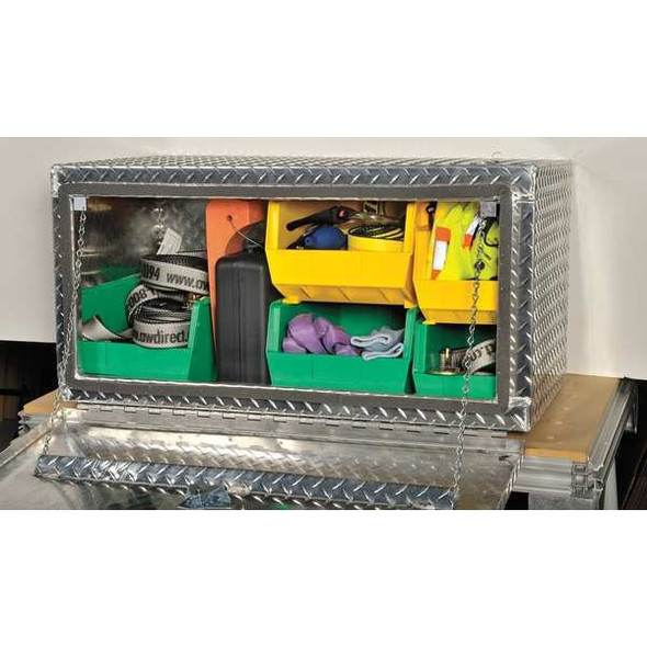 Hang & Stack Storage Bin, Polypropylene, Green, 8 in H, 11 in W, 16 in L