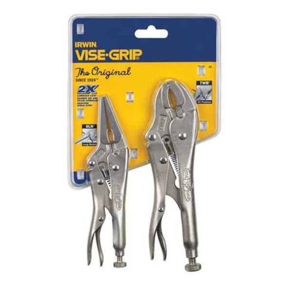 Irwin Locking Plier Sets,Plain Grip,2 Pcs 36