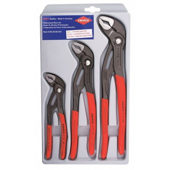 3 Piece Channellock Plastic Grip Plier Wrench Set Dipped Handle  00 20 06 US2