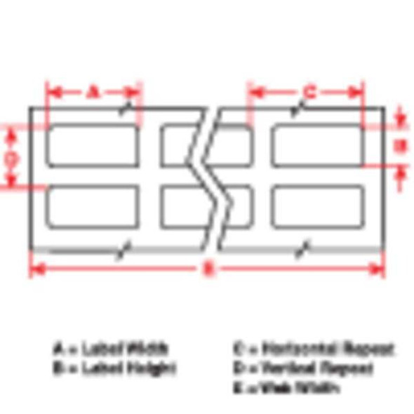 Brady 3/4" x 1/4" White Label, Polyester, THT-1-423-10 THT-1-423-10