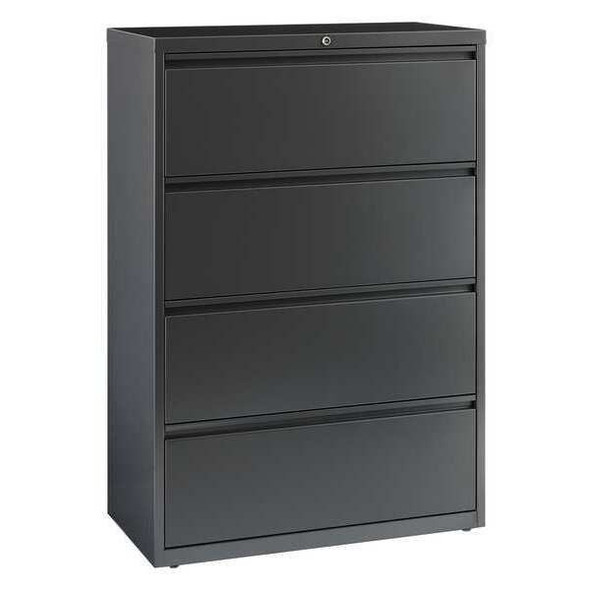 Hirsh 36" W 4 Drawer Lateral File Cabinet, Charcoal,  A4/Legal/Letter 17632