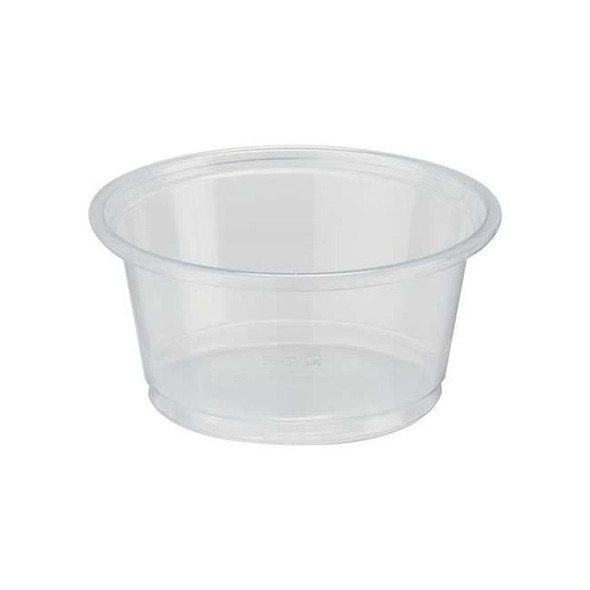 Dixie Portion Cup,2 oz.,Plastic,Clear,PK2400 PP20CLEAR