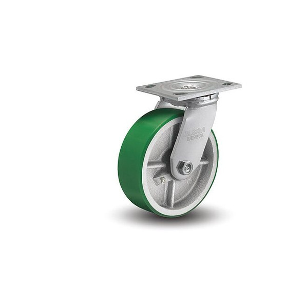 5" X 2" Non-Marking Polyurethane Swivel Caster, No Brake, Loads Up To 1000 lb