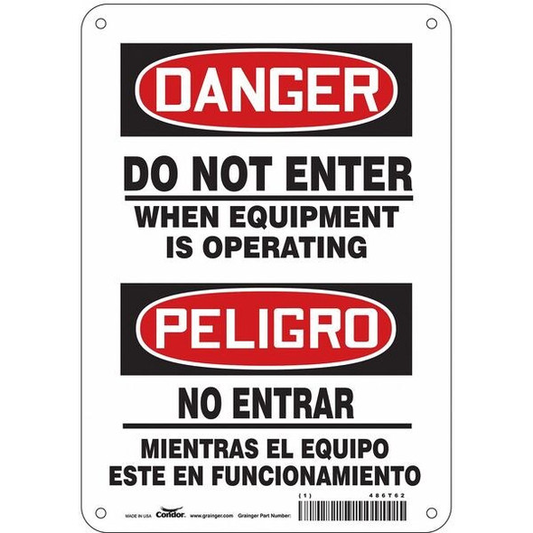 Condor Danger, 7 in W x 10 in H, Horizontal Rectangle, Polyethylene 486T62