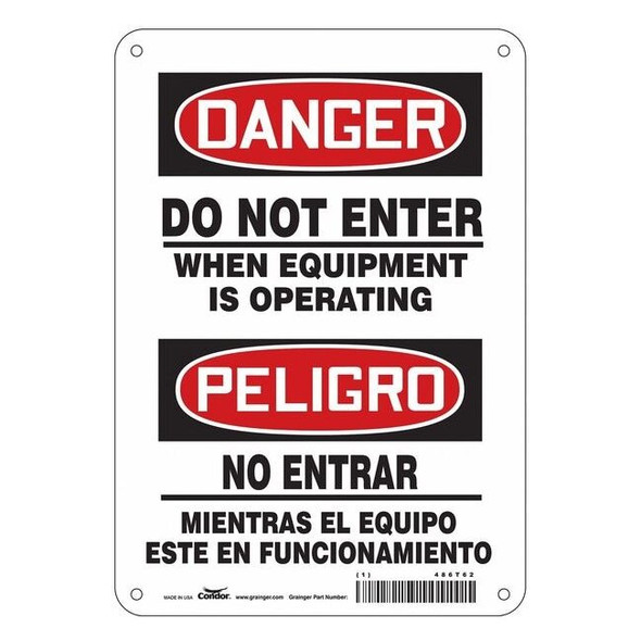 Condor Danger, 7 in W x 10 in H, Horizontal Rectangle, Polyethylene 486T62