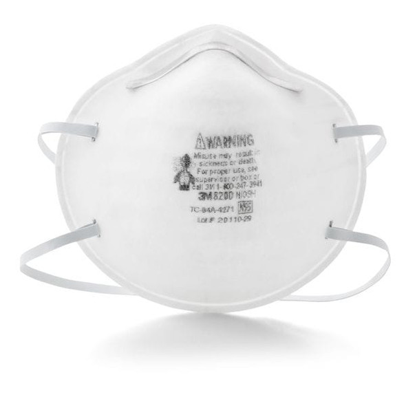 3m Disposable Respirator, N95, Molded, Dual, Non-Adjustable, Metal Nose Clip, Universal 8200