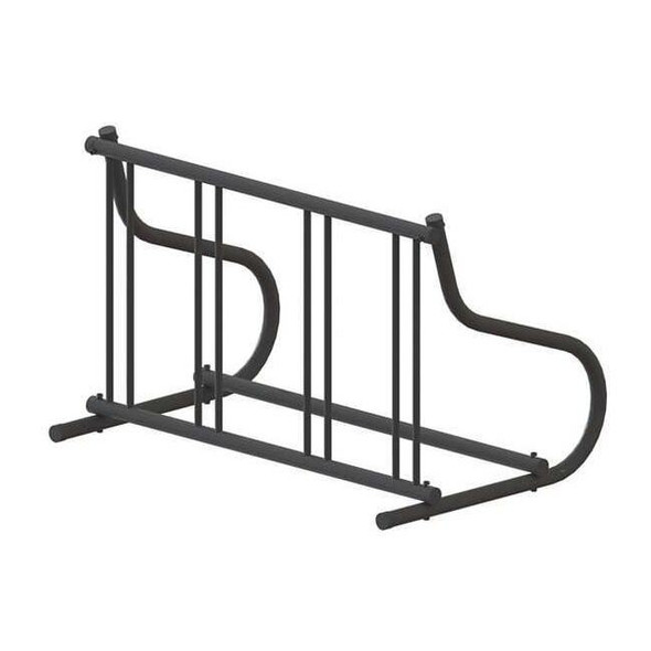 Madrax Bike Rack,1-Sided,4-Bike,48 in.,Black QS-GR114-B